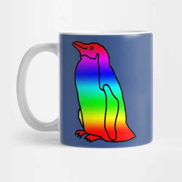 Bright Rainbow Penguin by ellenhenryart